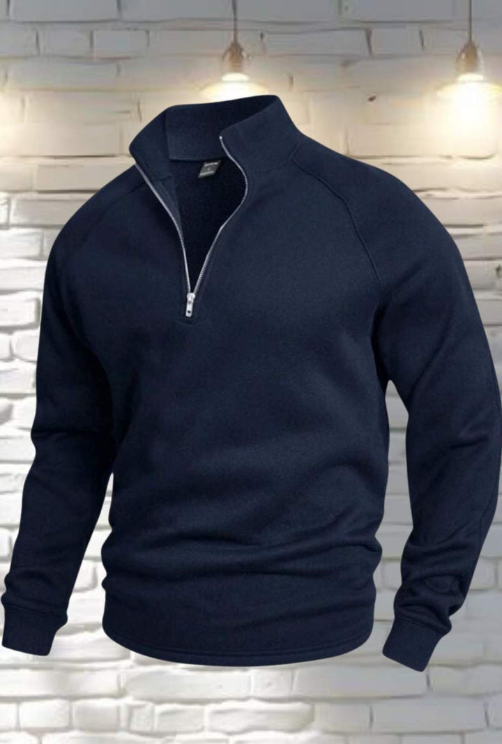 Buzo fit para hombre en color azul, vista frontal