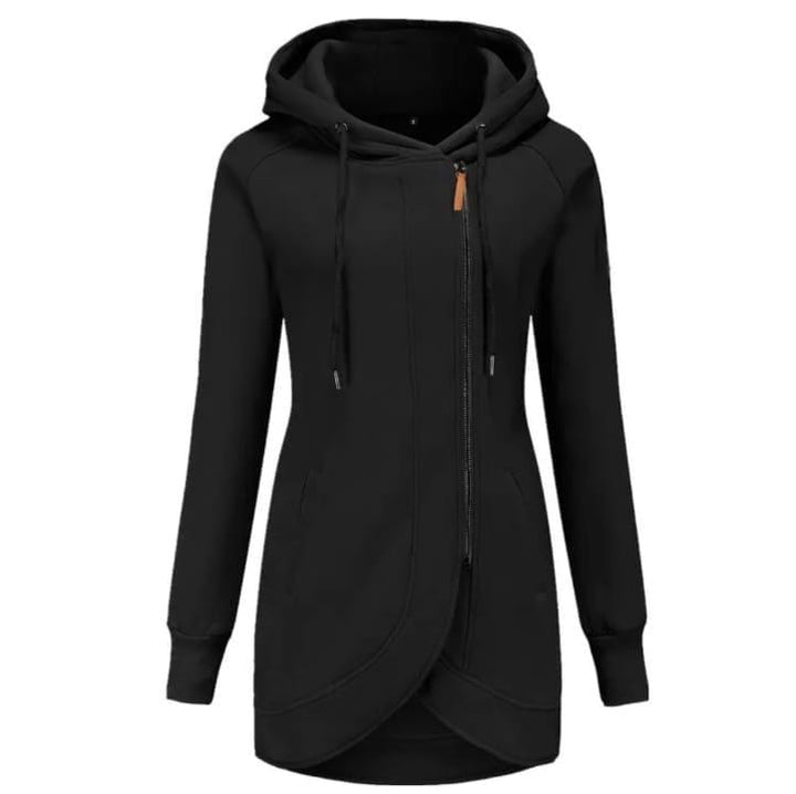 Chaquetón para dama en color negro, vista frontal