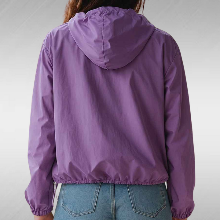Chaqueta Nature Flow en color lila, de espalda