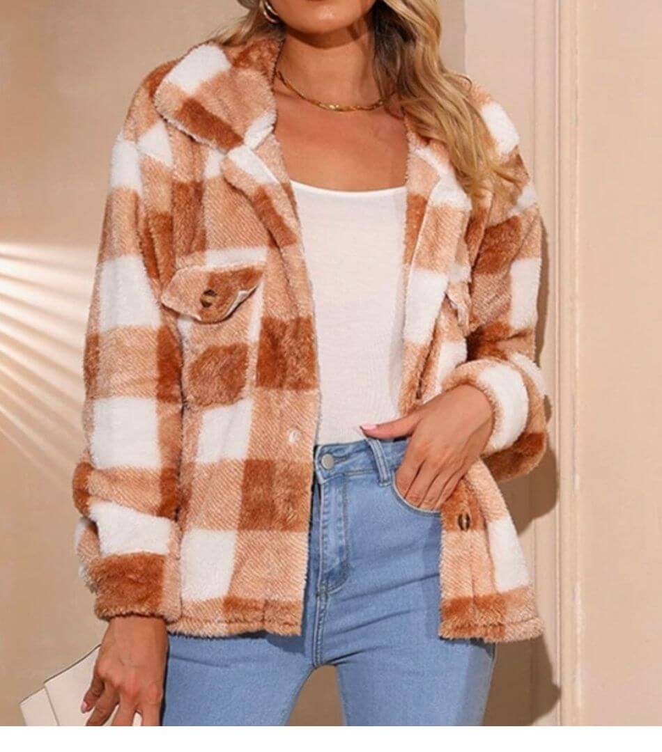 CHAQUETA CUADROS MUJER