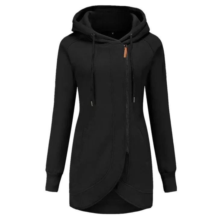 Chaquetón para dama en color negro, vista frontal